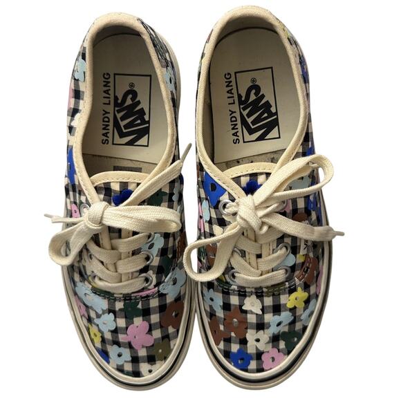 VANS X SANDY LIANG Sneakers Skate Shoe Ginghan Floral Woman 6.5 Men 5 - Picture 1 of 5